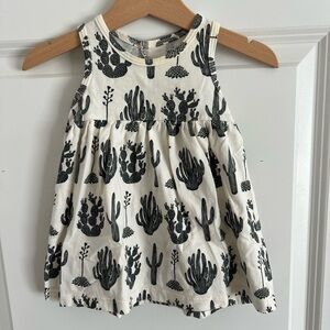 Sleeveless Dress with Cactus Print